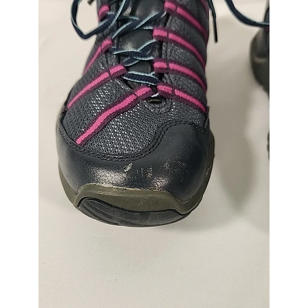 Kuru Chicane Hiking Trail Shoes‎ Navy Purple Leather Mesh Womens 8.5 200620E